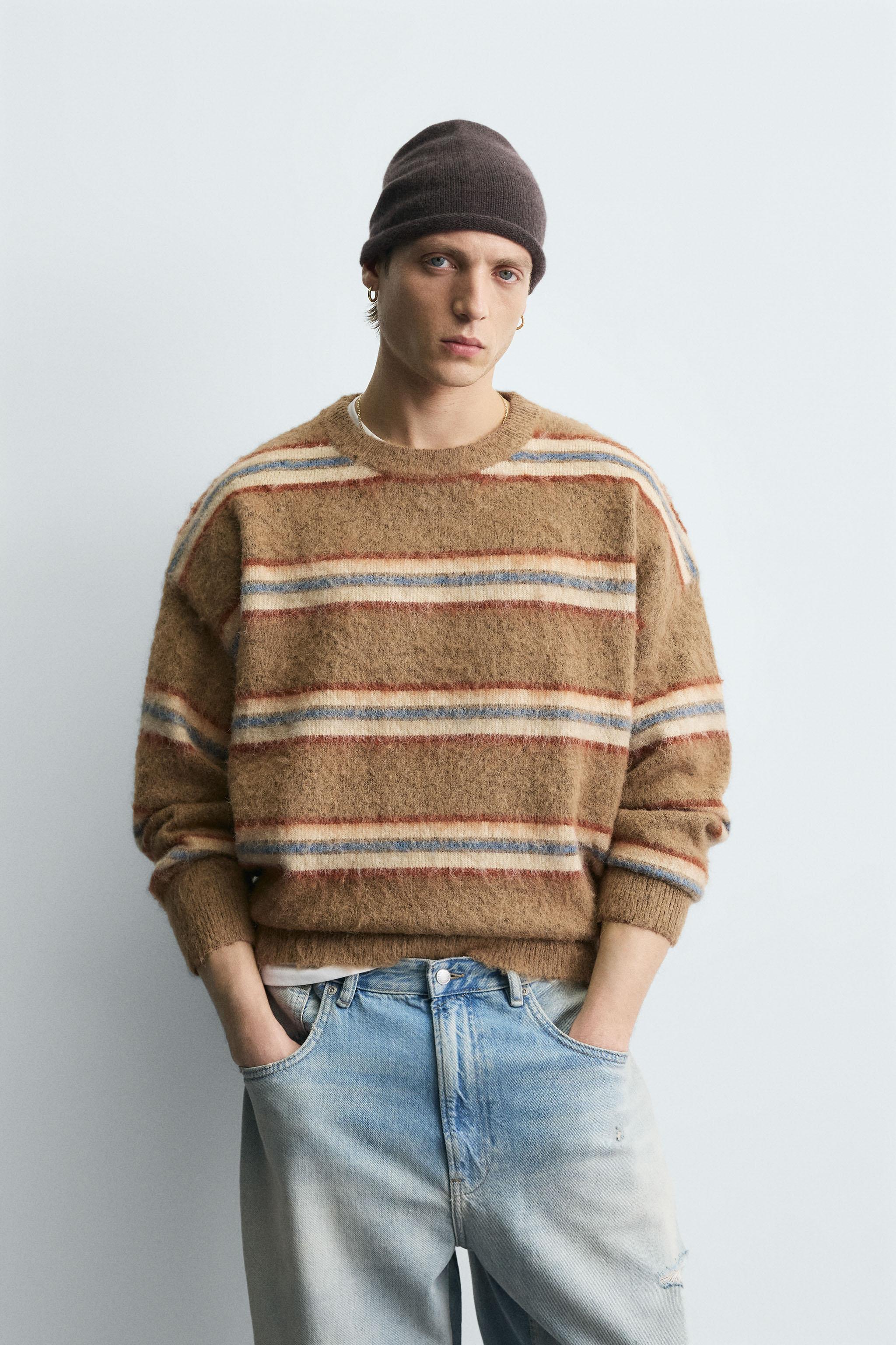 BRUSHED JACQUARD STRIPED JUMPER